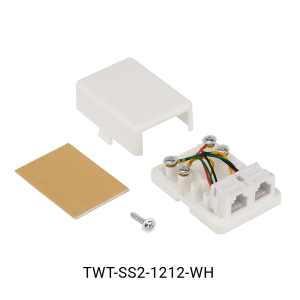 Wall mounting outlet with one 6P4C voice socket, screw terminals Wall mounting outlet with one 6P4C voice socket, screw terminals